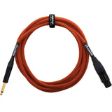 Orange Mic Jack XLR Orange Woven Microphone Cable 10ft