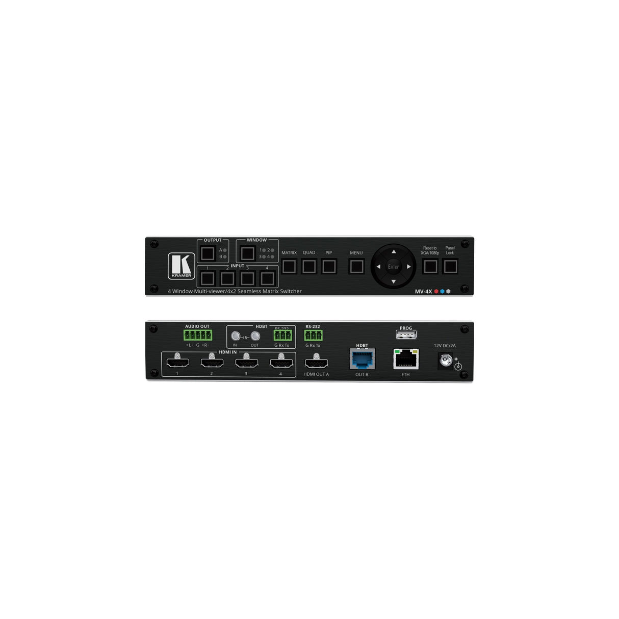 Kramer MV-4X 4 Window Multi-Viewer/4 x 2 Seamless Matrix Switcher