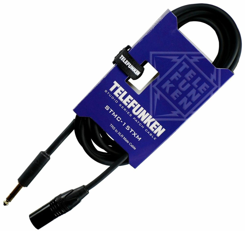 Telefunken STMC-15TXM 15-Feet TRS to Male XLR Cable