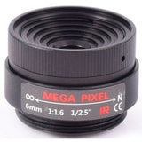 AIDA CS-6.0F CS Mount 6mm Fixed Focal Megapixel Lens