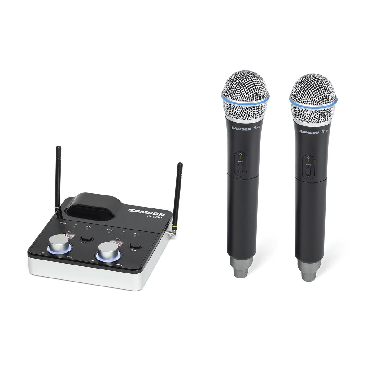 Samson Concert 288m Dual Channel Handheld Wireless System with 2 Q8 Microphone, D Band 542 - 566 MHz