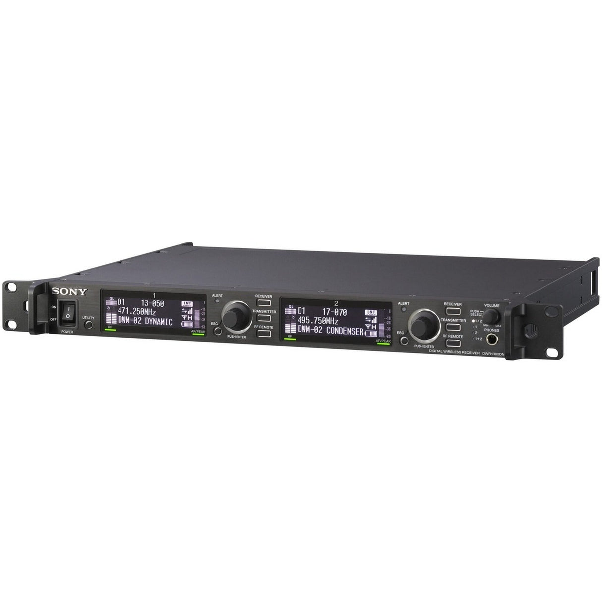 Sony DWR-R02DN 2 Channel Digital Wireless Rackmount Receiver, 14 to 51 UHF-TV