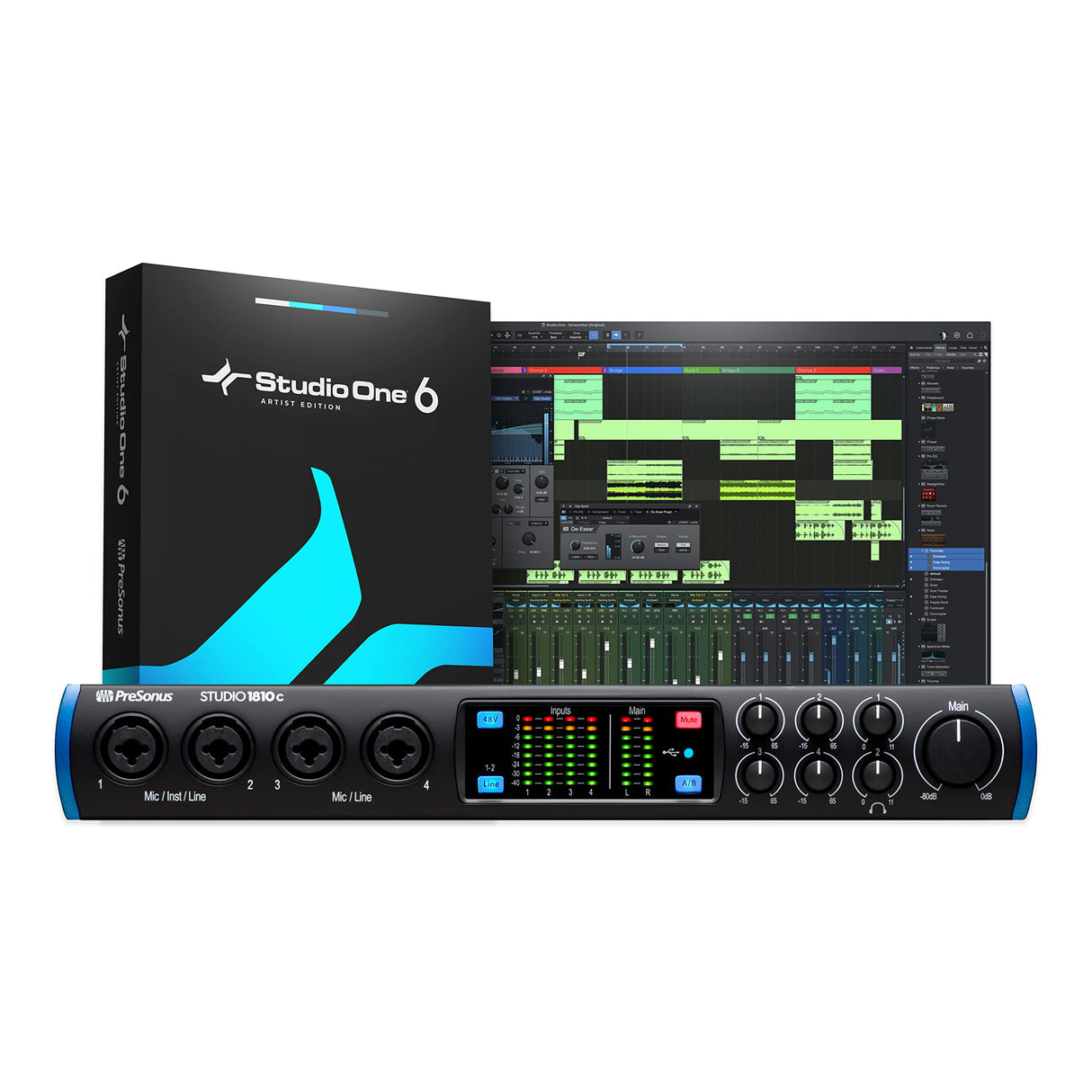 PreSonus Studio 1810c 18 x 10 USB-C MIDI/Audio Interface with ADAT I/O