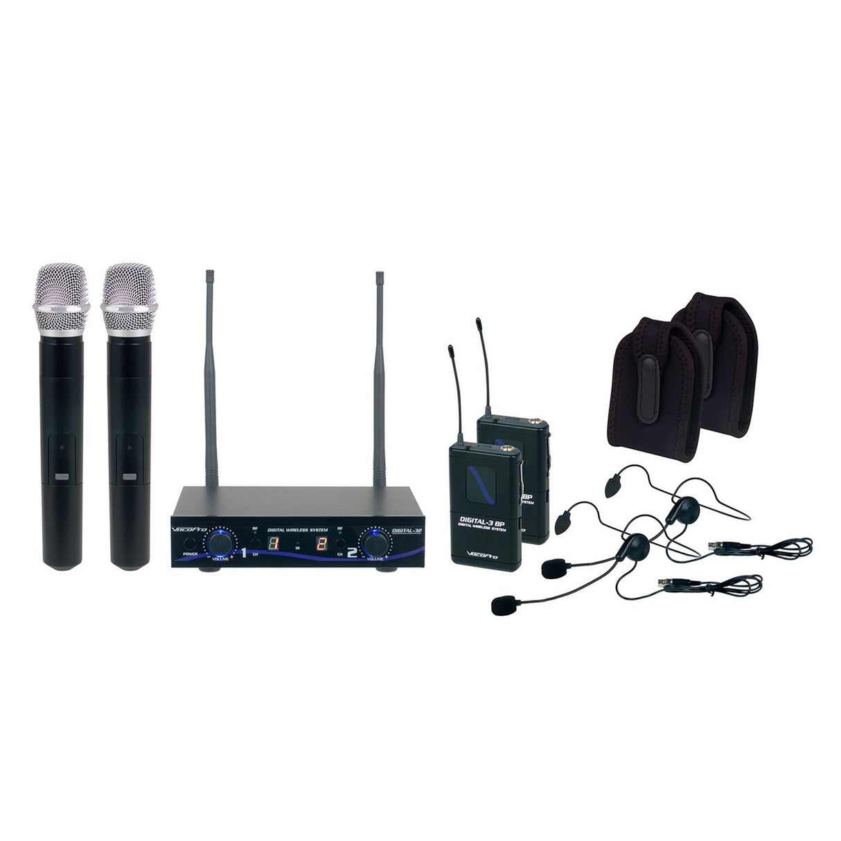 VocoPro DIGITAL32-ULTRA Dual Channel Digital Wireless Handheld/Headset/Instrument System