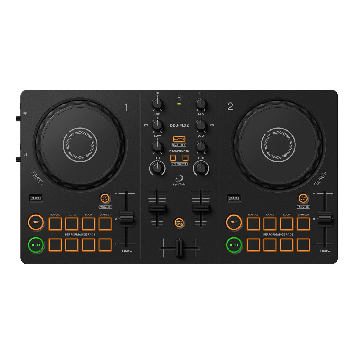 AlphaTheta DDJ-FLX2 Compact 2-Channel DJ Controller