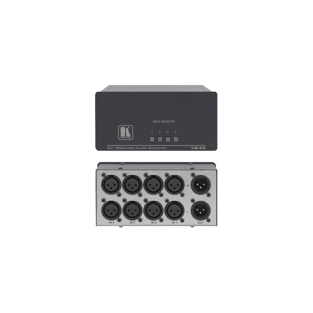 Kramer VS-4X 4 x 1 Balanced Stereo Audio Mechanical Switcher