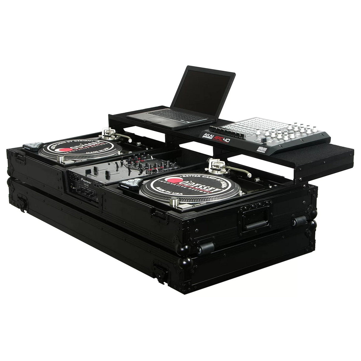 Odyssey Universal Black 10-Inch Format DJ Mixer and Flight Coffin Case