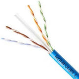 Genesis Cat 6 Plus 23G Riser Cable 1000 Foot Reel In Box Blue