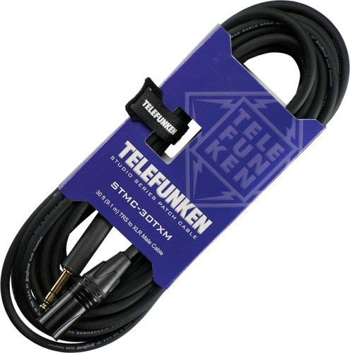 Telefunken STMC-30TXM 30-Feet TRS to Male XLR Cable