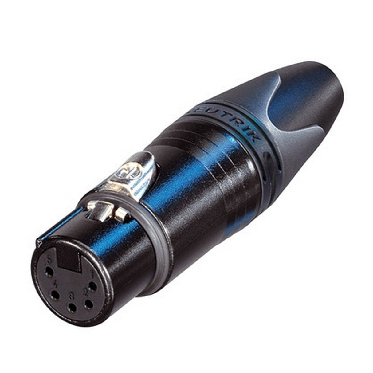 Neutrik NC5FXX-BAG 5 Pole Female XLR Cable Connector with Black Metal Housing and Silver Contacts