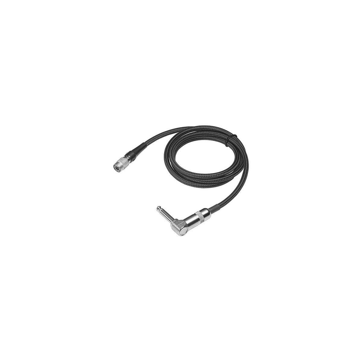 Audio-Technica AT-GRCW PRO Quarter Inch Right-Angle Plug to Locking 4-Pin Guitar Input Cable