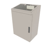 Middle Atlantic VWM-PD-8-36K-PW 8 Space Low Profile Wall Rack Plexi Top Putty Finish