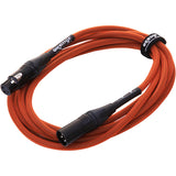 Orange 10ft XLR to XLR Microphone Cable Orange Woven