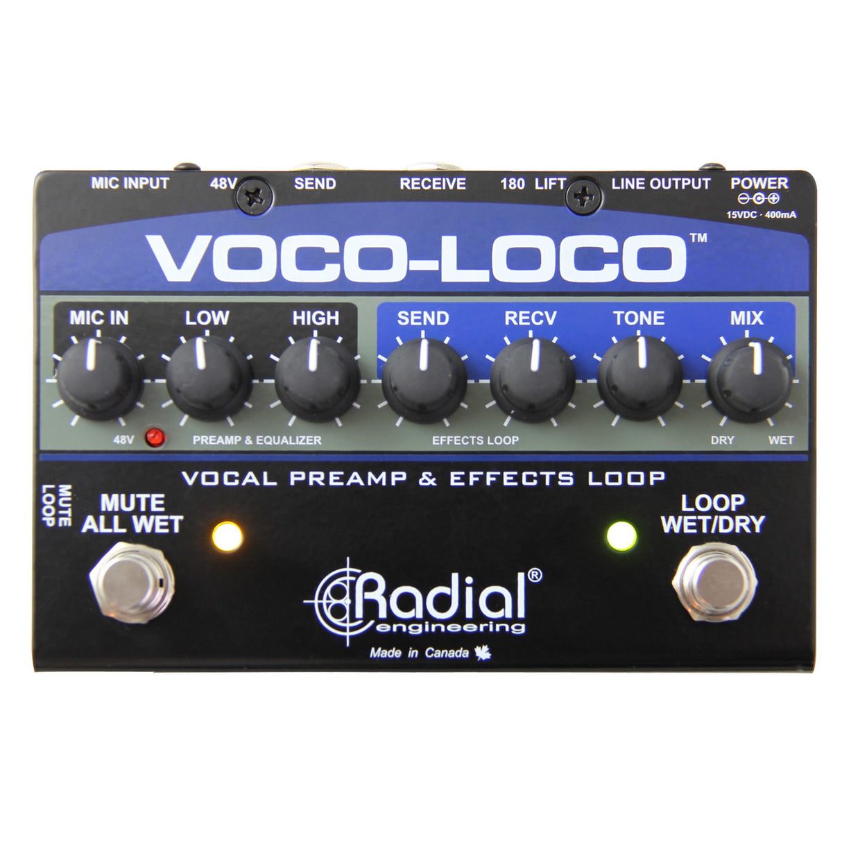 Radial Voco-Loco Effects Switcher for Voice or Instrument