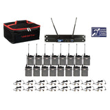 VocoPro IEM-Assist-16-Extend 24-Bit Digital Stereo Wireless Assistive Listening System 16 Set