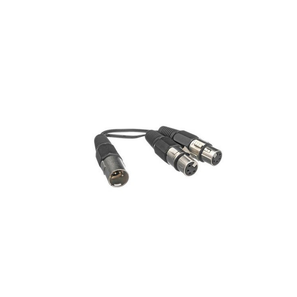 Bescor XLR-YF 5 Inch One Male to Dual Female 4 Pin XLR Adapter Cable