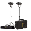 Ikan SFB150-G-2PT-KIT Stryder Fanless 2-Point Bi-Color 2800K/6500K 150-Watt LED Fresnel Light Gold Mount
