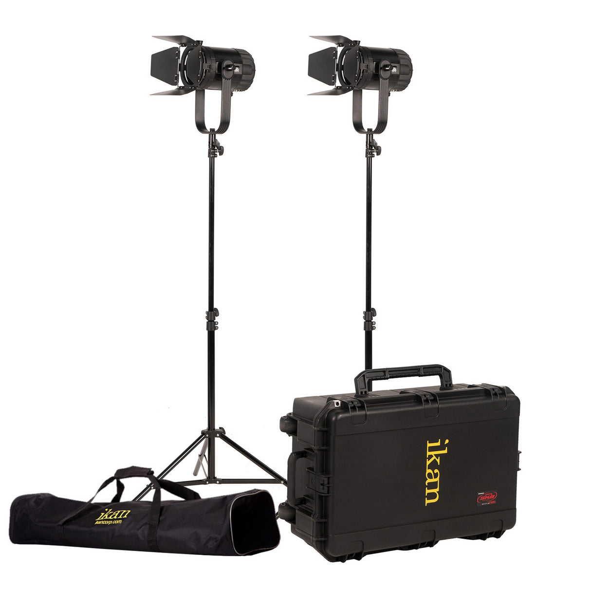 Ikan SFB150-G-2PT-KIT Stryder Fanless 2-Point Bi-Color 2800K/6500K 150-Watt LED Fresnel Light Gold Mount