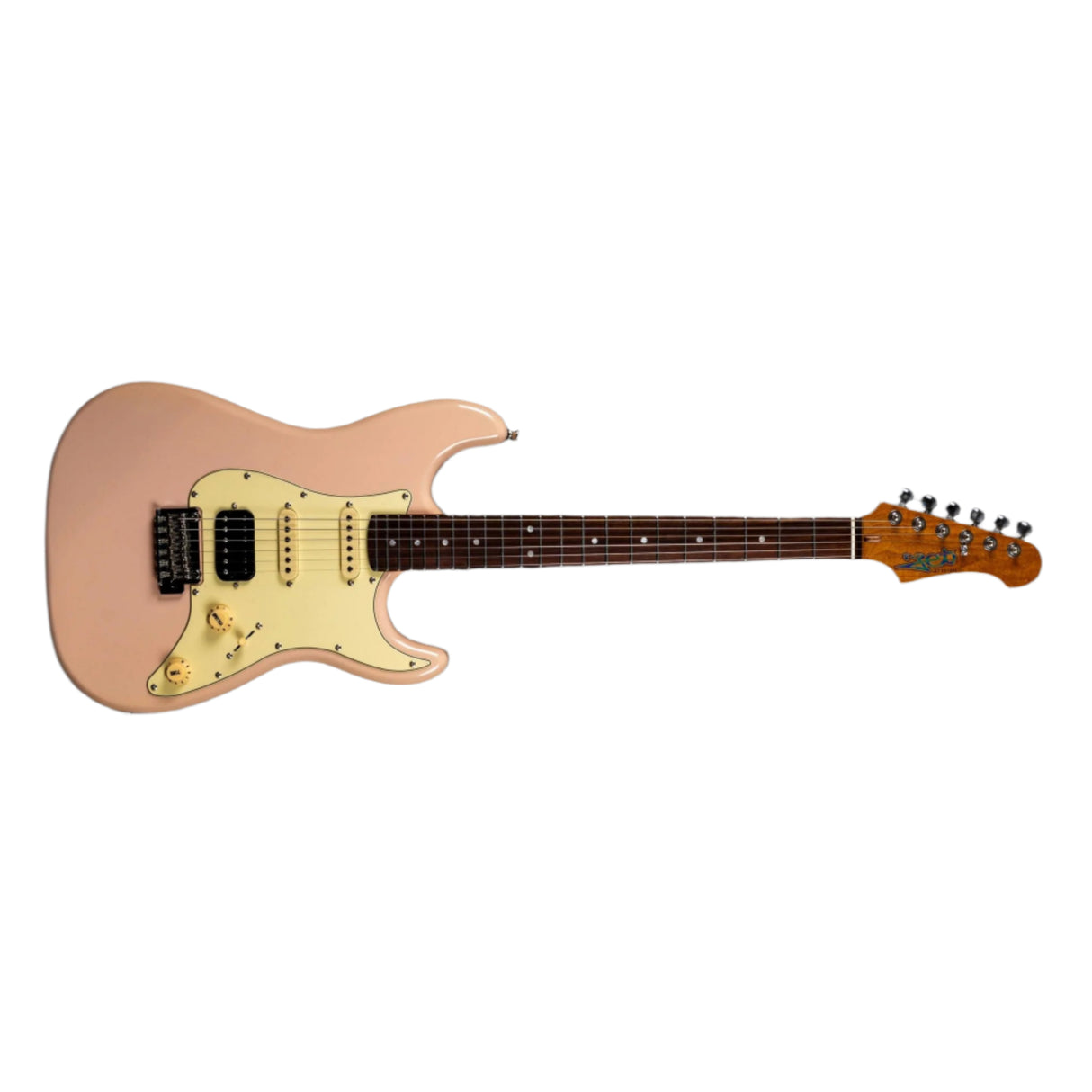 JET Guitars JS 400 PK R HSS Basswood Body Electric Guitar with Roasted Maple Neck, Rosewood Fretboard