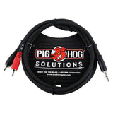 Pig Hog PB-S3R03 3-Foot Stereo Breakout Cable 3.5mm to Dual RCA