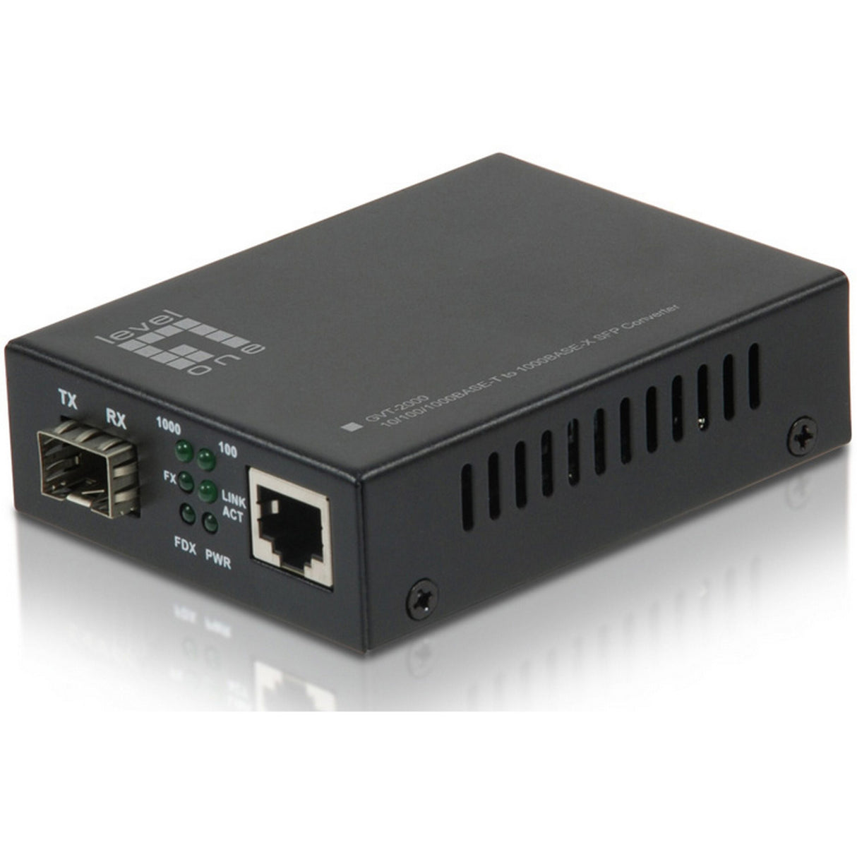 LevelOne GVT-2000 RJ45 to SFP Gigabit Media Converter