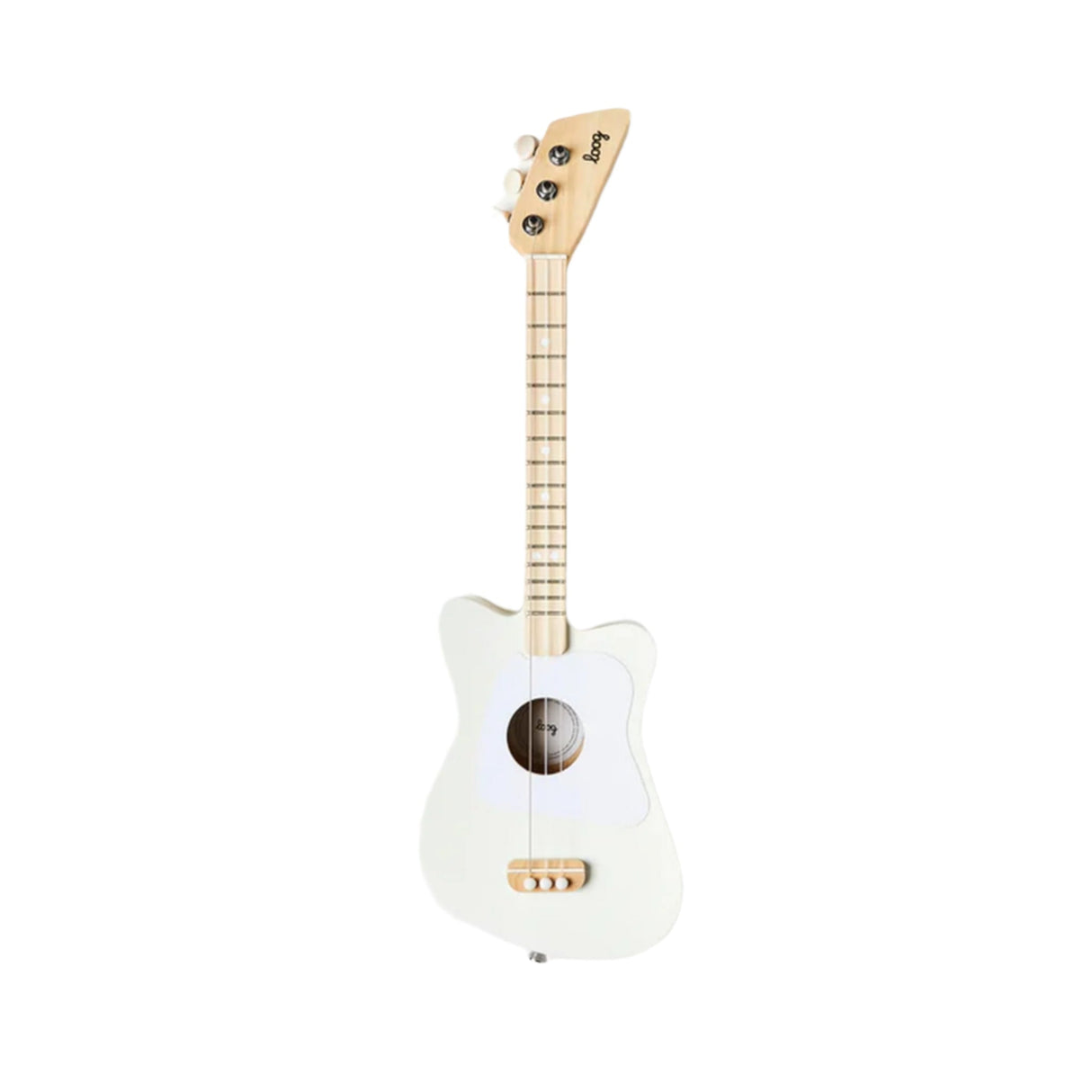 Loog Mini Acoustic Right Handed 3-String Guitar, White