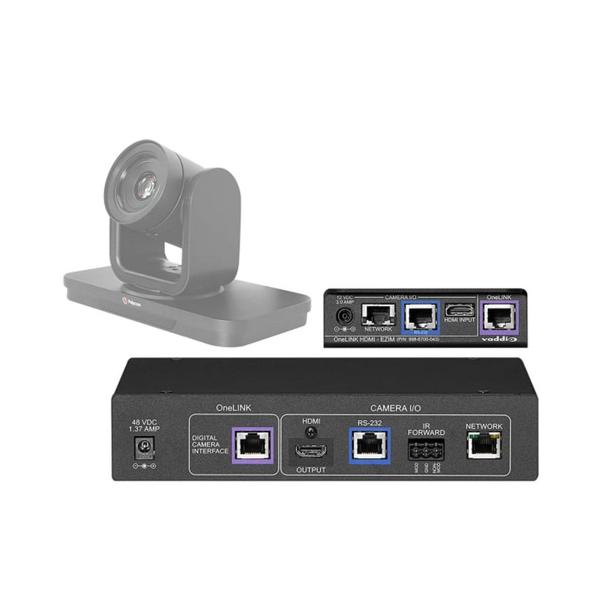 Vaddio Polycom Codec Kit for OneLINK Bridge to EagleEye IV Camera – AVLGEAR