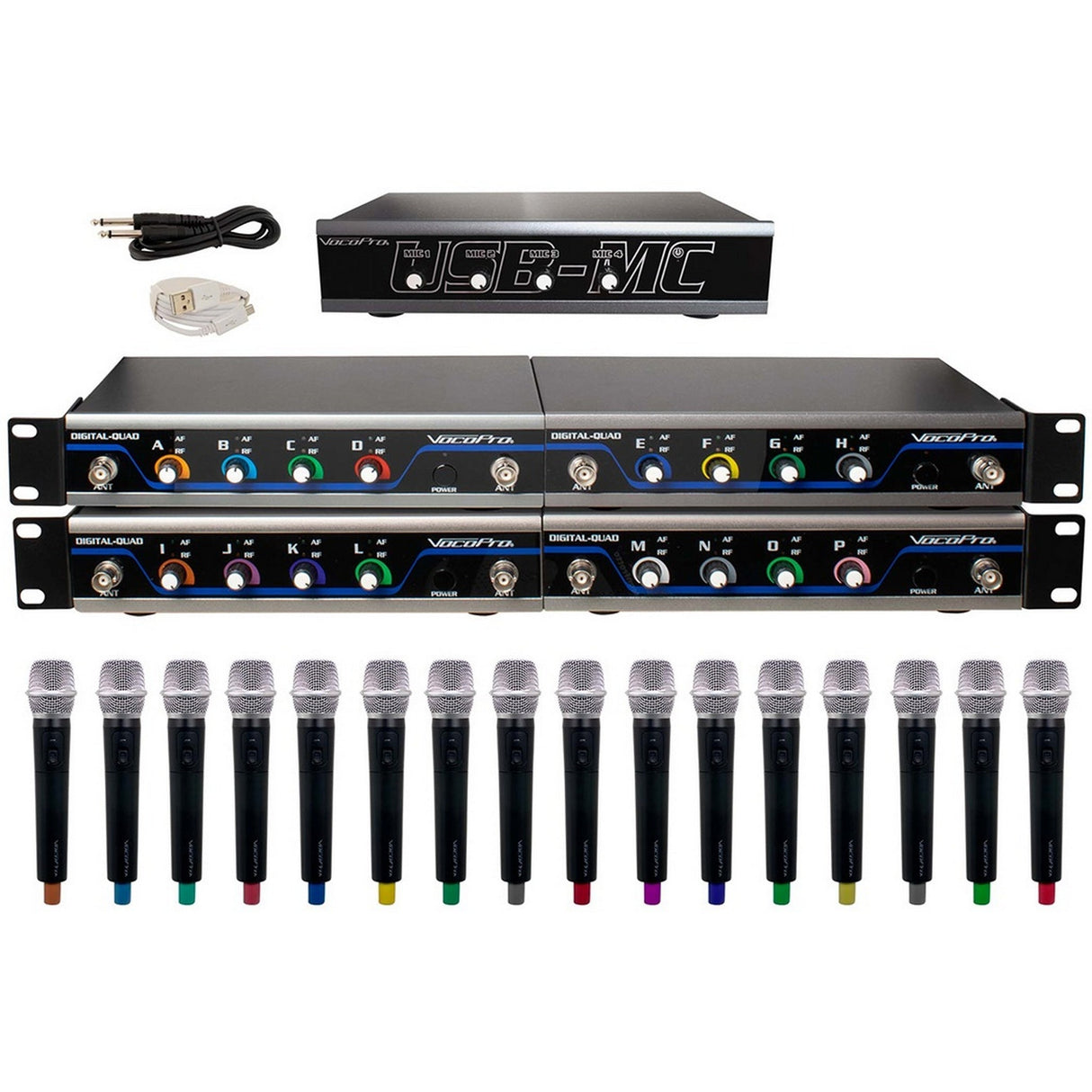 VocoPro USB-Acapella-16 Wireless 16-Channel Microphone/USB Interface System, 902-927.2 MHz