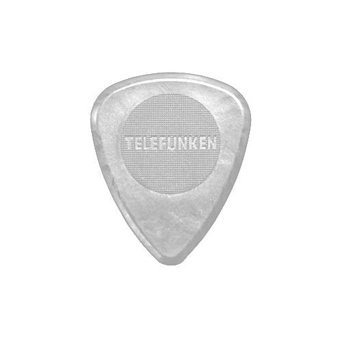 Telefunken 2mm Thick Circle Delrin Guitar Picks, White, 6-Pack