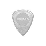 Telefunken 2mm Thick Circle Delrin Guitar Picks White 6-Pack - accessories