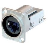 Neutrik NE8FDY-C6 CAT6 etherCON D-Series Chassis Mount IDC Termination Nickel