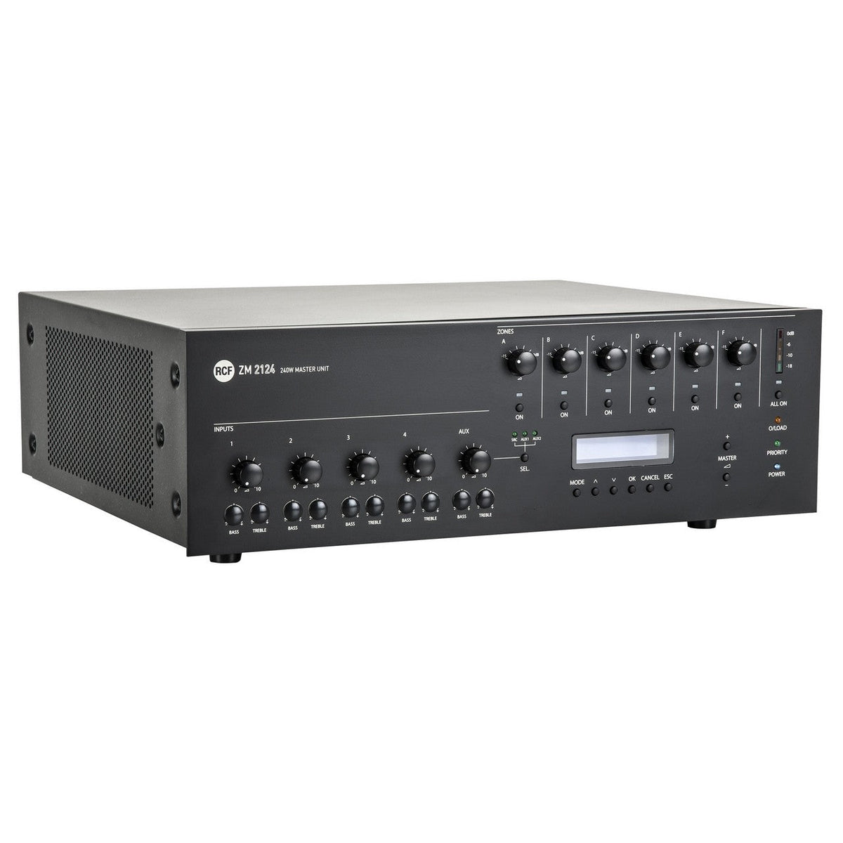 RCF ZM2124 240W 6 Zones Powered Master Unit – AVLGEAR