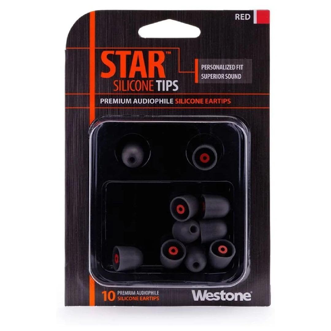 Westone STAR Silicone Eartips Red 10 Pack