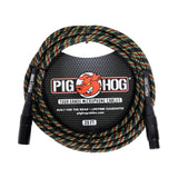 Pig Hog PHM20RAS ’Rasta Stripes’ Woven Microphone Cable 20ft XLR