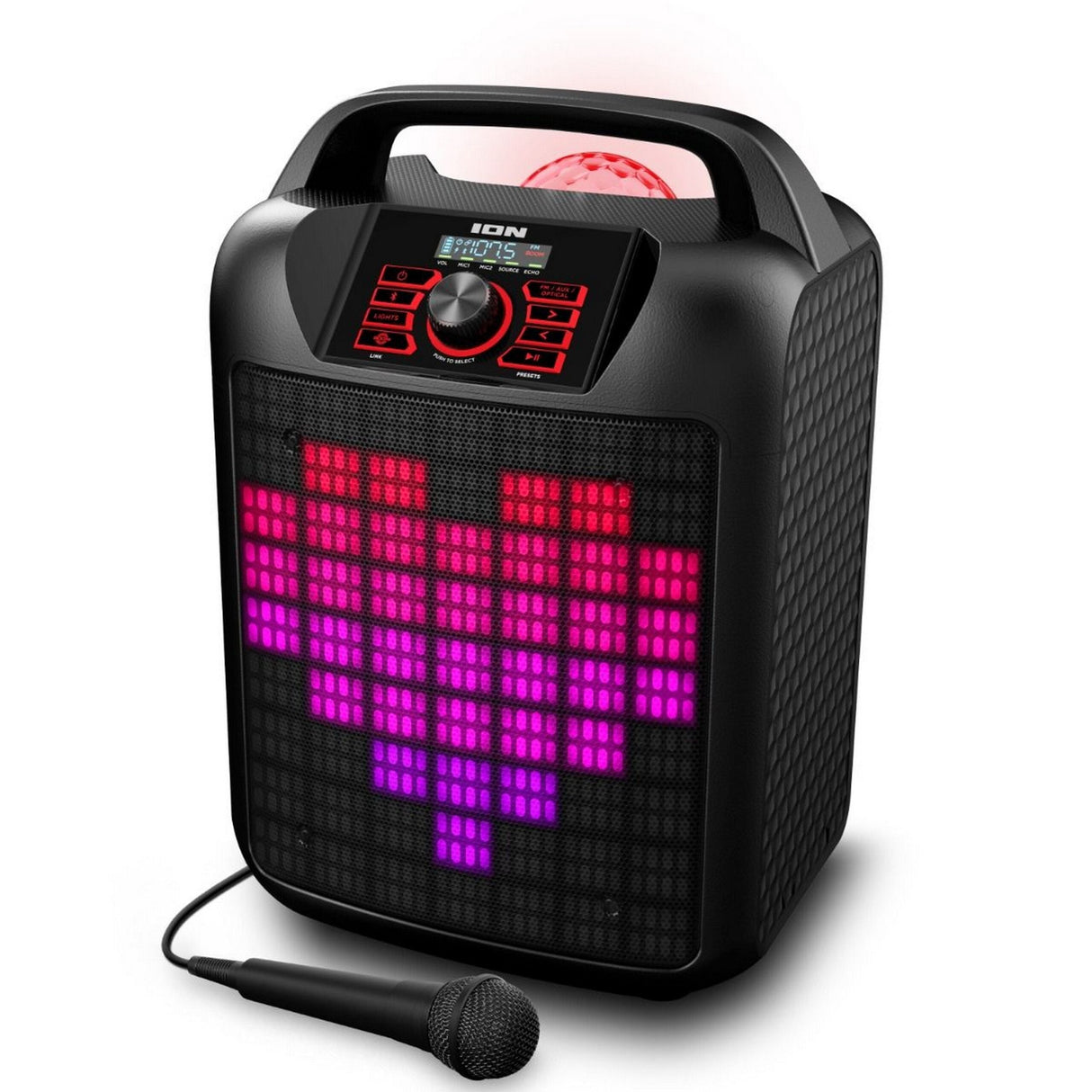 ION Audio Party Rocker Max MK2 High-Power Portable Speaker with Customizable Lights