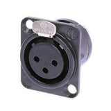 Ace Backstage Co. C-15102 NC3FDL-1-BAG Neutrik D Series 3 Pin Locking Female XLR Connector