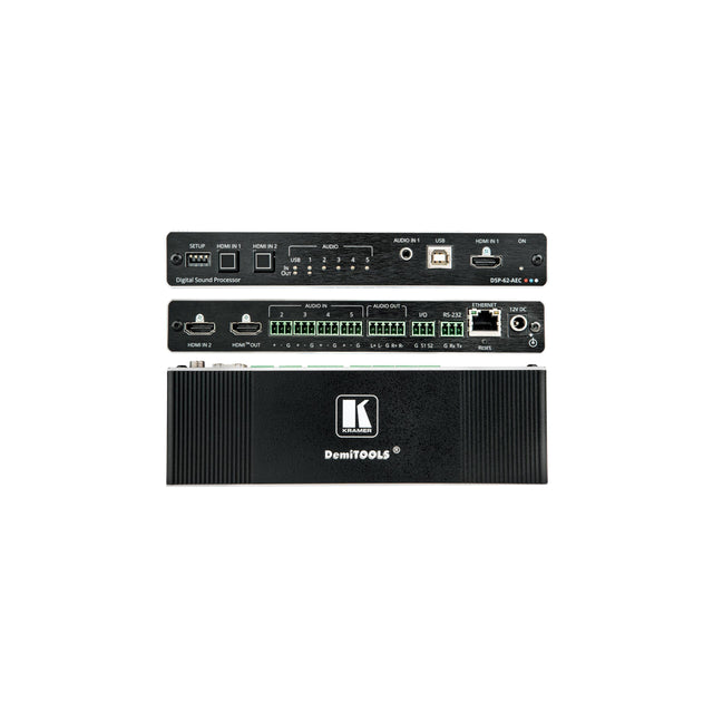 Kramer DSP-62-AEC 6 x 2 PoE Audio Matrix with DSP and AEC