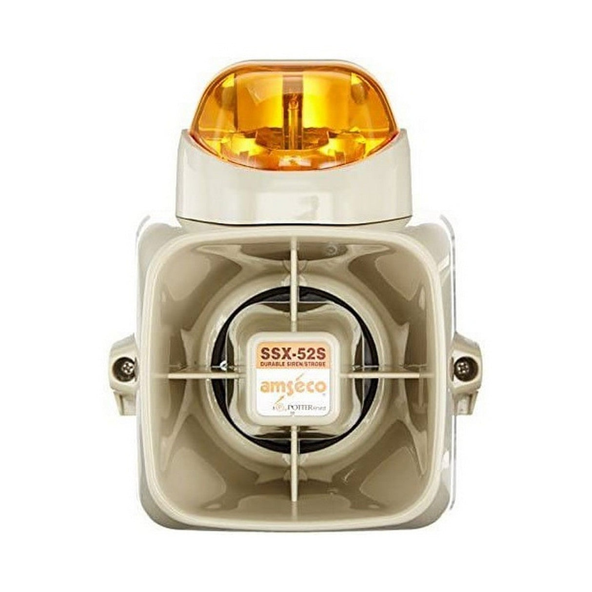 Potter SSX-52SA SSX-52 Series 120dB Durable Siren Strobe, Amber Lens Color