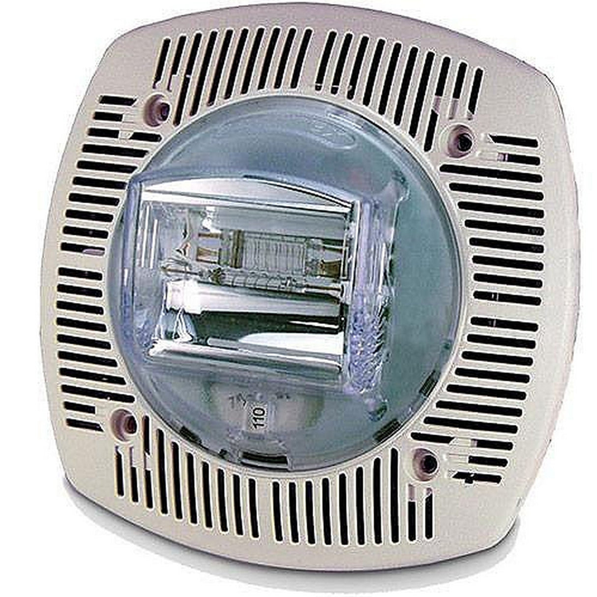 Gentex Low Profile Wall Mount Speaker Strobe, FIRE Text, White