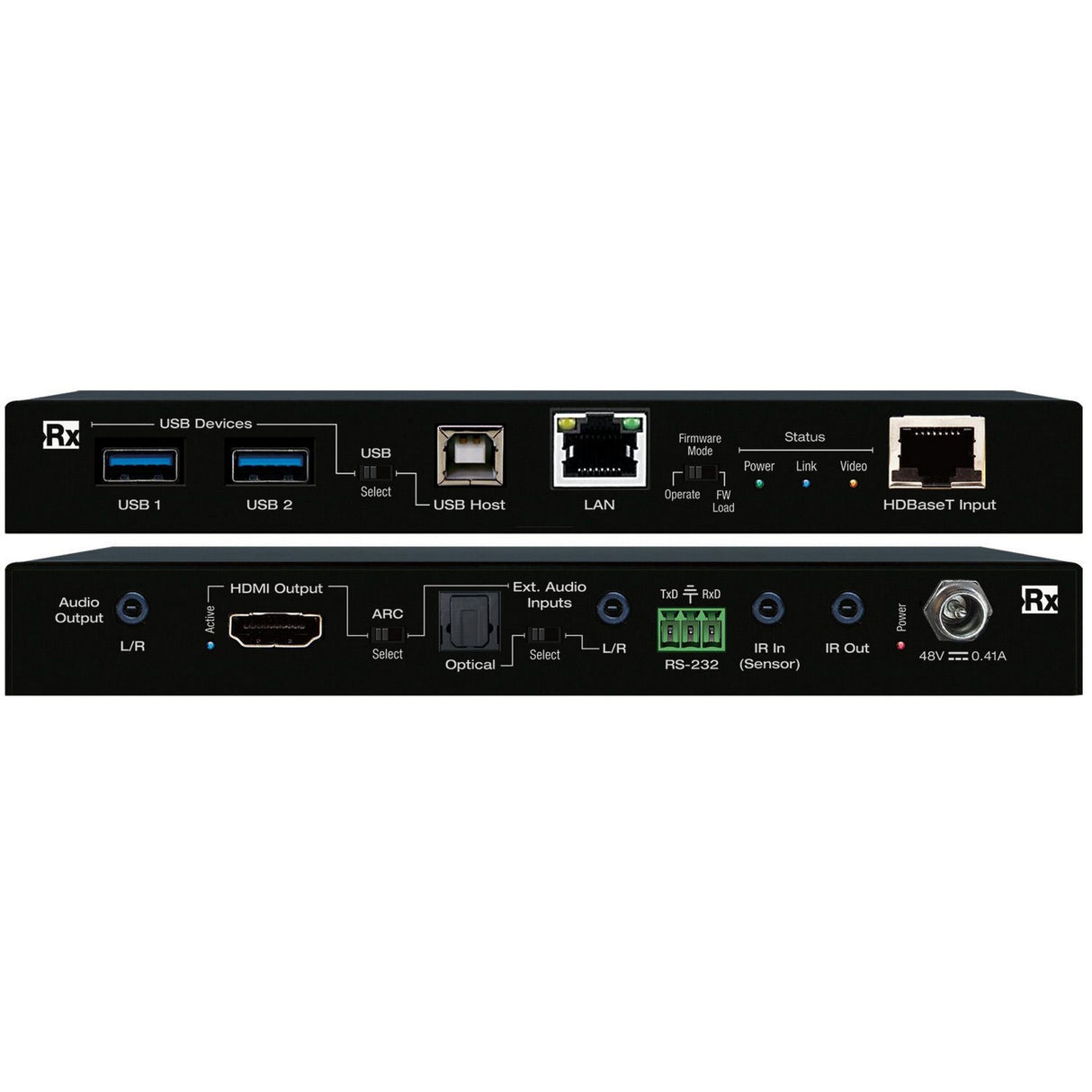 Key Digital KD-X100MRX 4K/18G 100m HDBaseT Receiver