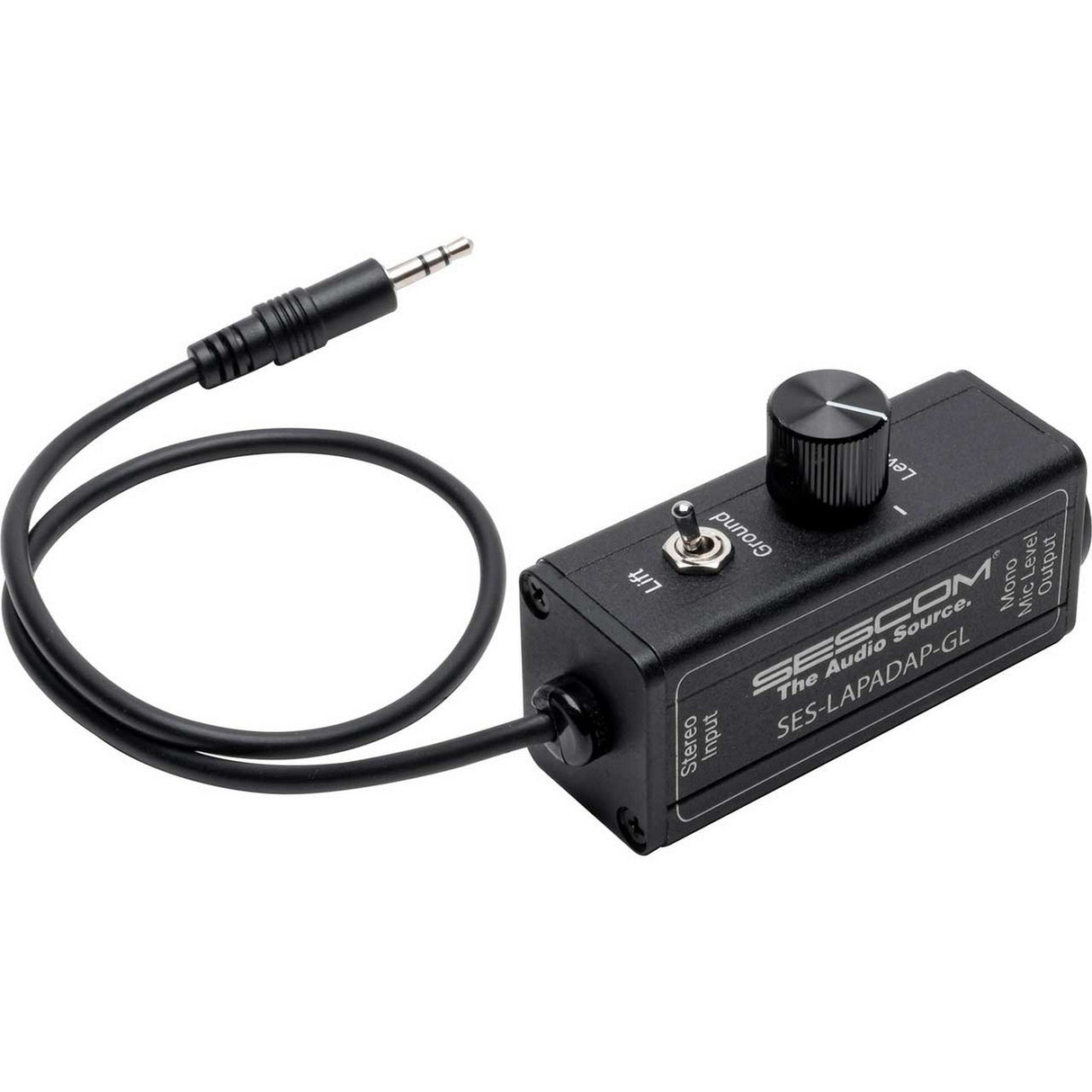 Sescom SES-LAPADAP-GL 3.5mm to 3-Pin XLR Laptop to Mic Level Adapter Interface