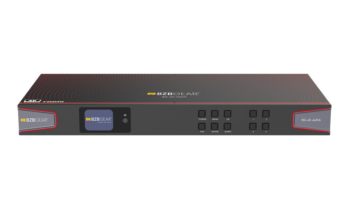 BZBGEAR BG-4K-44MA 4x4 HDMI 2.0 Matrix Switcher with Audio De-Embedding