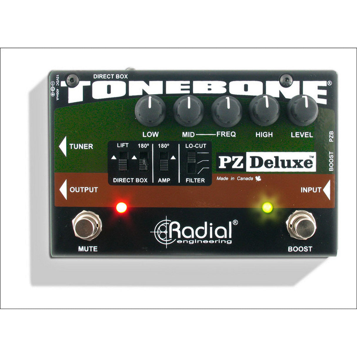 Radial ToneBone PZ-DELUXE Combination Instrument Preamplifier and Direct Injection Box