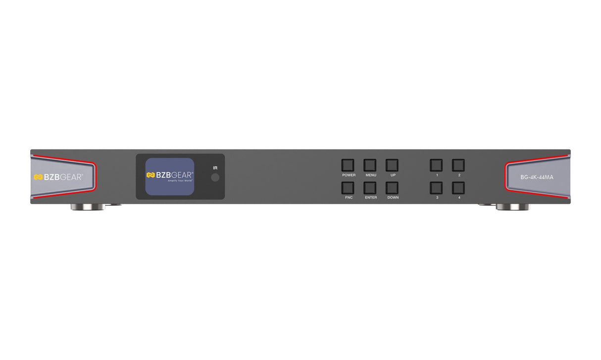 BZBGEAR BG-4K-44MA 4x4 HDMI 2.0 Matrix Switcher with Audio De-Embedding