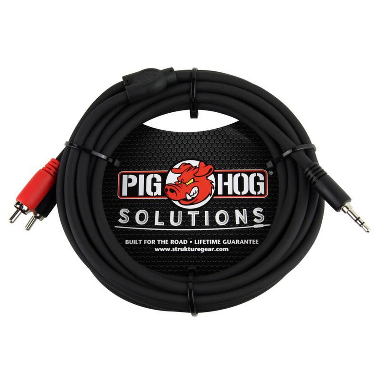 Pig Hog PB-S3R10 10-Foot Stereo Breakout Cable, 3.5mm to Dual RCA