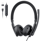 eMeet GeniusCall HS50 On-Ear Wired Headset with ENC Boom Mic Headsets - view 3