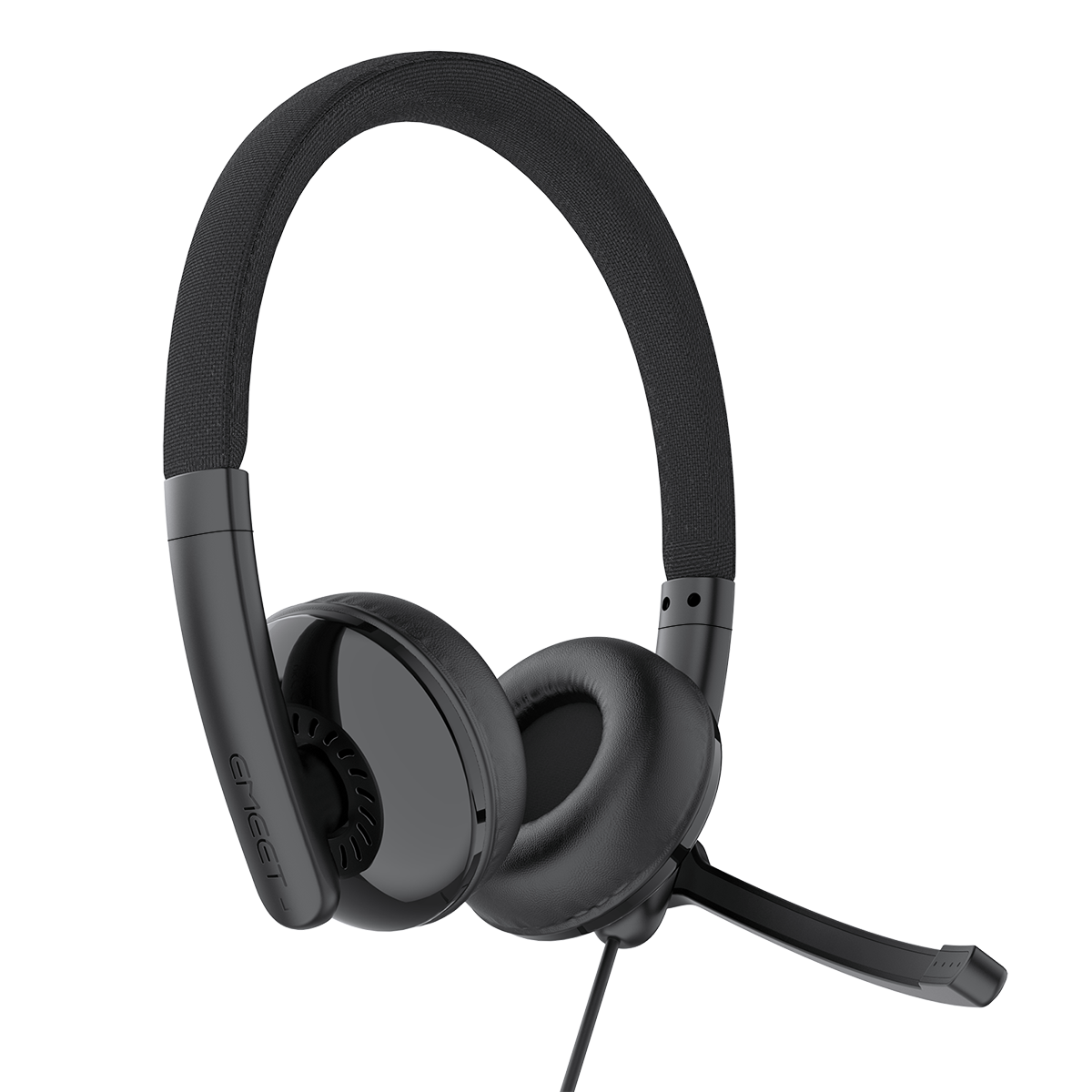 eMeet GeniusCall HS50 On-Ear Wired Headset with ENC Boom Mic Headsets - view 5