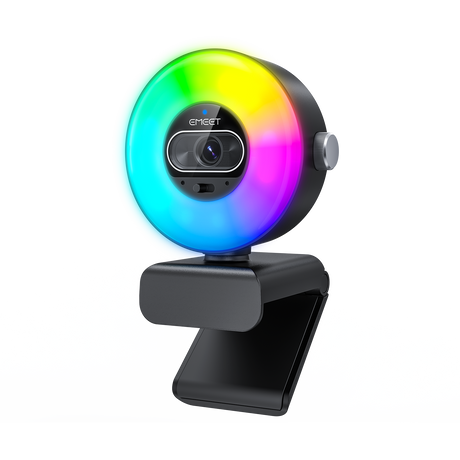 eMeet SmartCam S600L 4K Webcam with RGB Ring Light and Privacy Cover Webcams - view 2