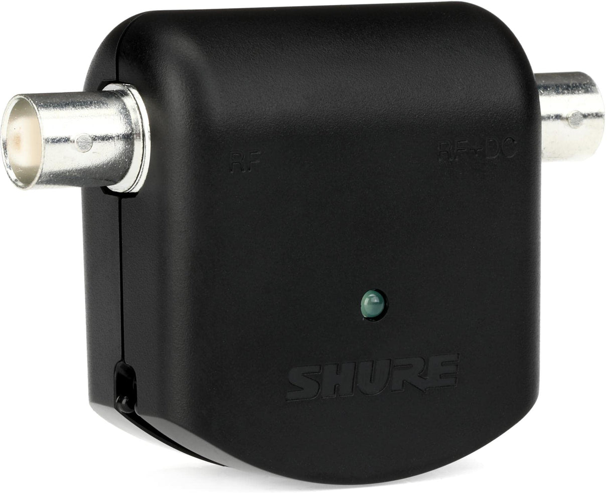 Shure UABiast-US In-line adapter. Supplies 12V DC bias power over coaxial BNC cable, includes PS23US