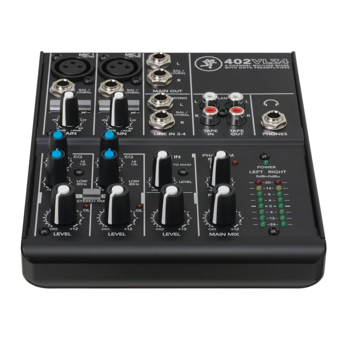 Mackie 402VLZ4 4-Channel Compact Analog Mixer with 2 Onyx preamps